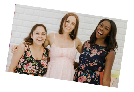 Moms gathered together at a baby shower